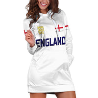 (Custom Personalised) England Cricket Hoodie Dress Unique - White LT8 - Wonder Print Shop