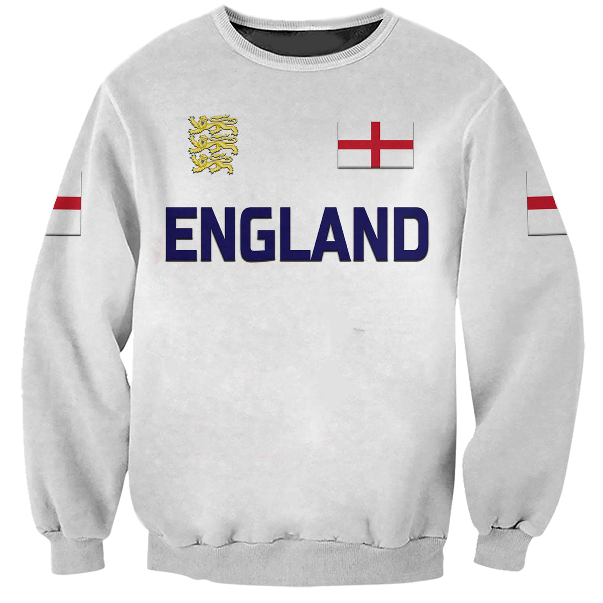 (Custom Personalised) England Cricket Sweatshirt Unique - White LT8 - Wonder Print Shop