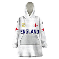 (Custom Personalised) England Cricket Wearable Blanket Hoodie Unique - White LT8 - Wonder Print Shop