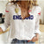 (Custom Personalised) England Cricket Women Casual Shirt Unique - White LT8 - Wonder Print Shop