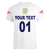 (Custom Personalised) England Cricket Women V Neck T Shirt Unique - White LT8 - Wonder Print Shop