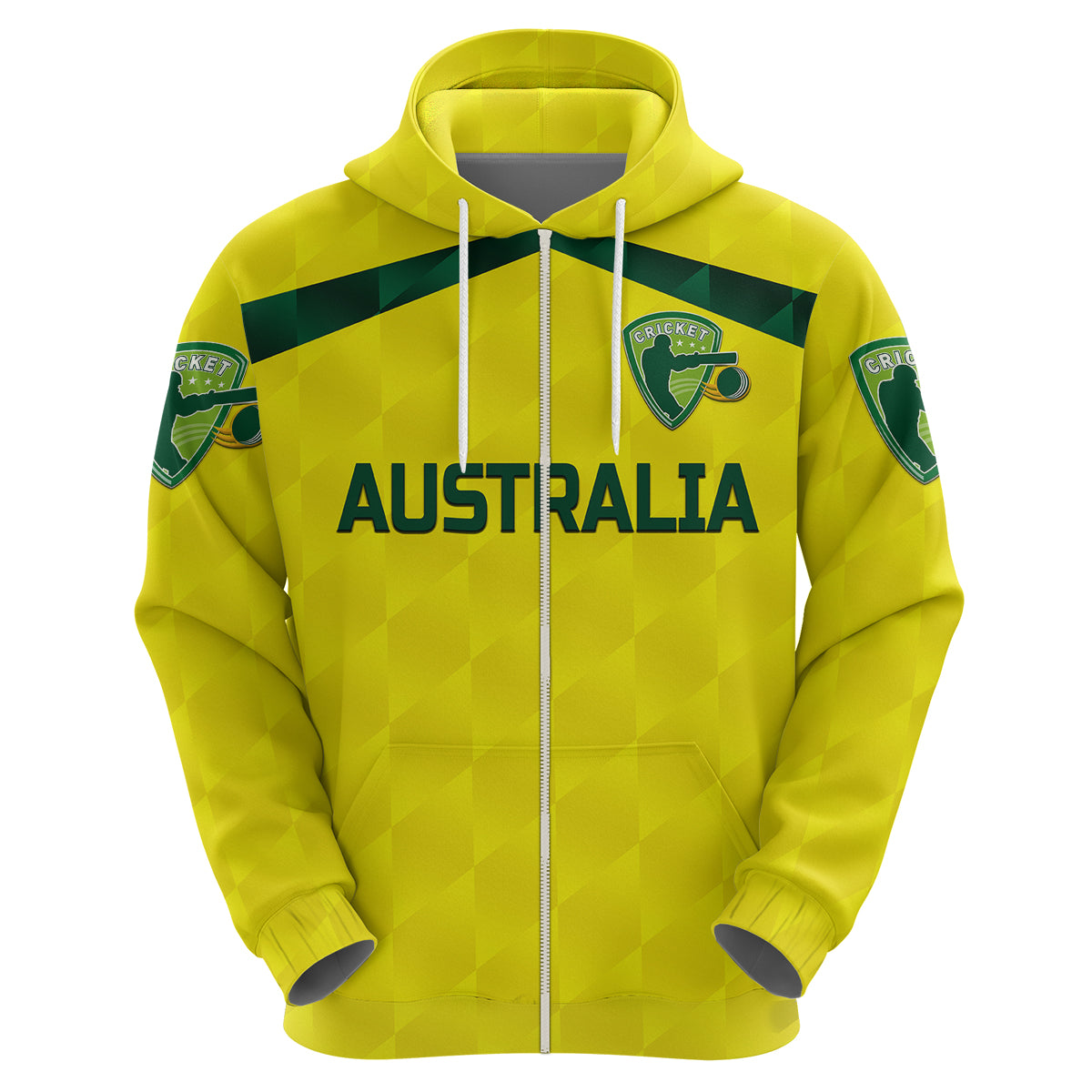 Custom Australia CrickeHoodie Aussie Unique Yellow LT8 - Wonder Print Shop