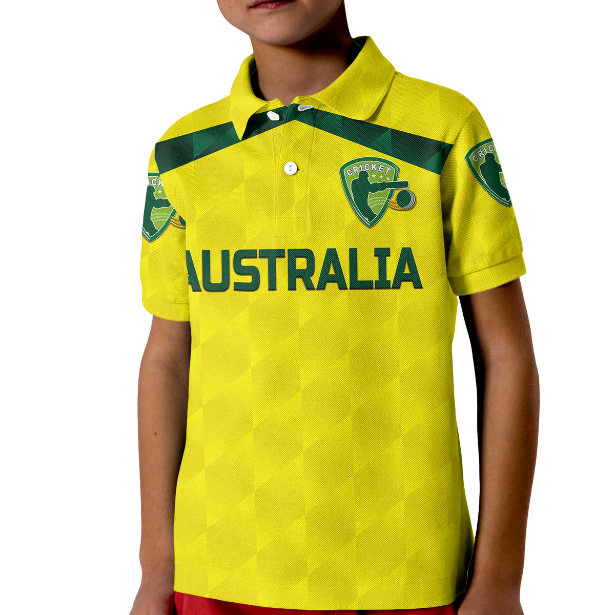 Custom Australia Cricket Polo Shirt for Kid Aussie Unique Yellow LT8 - Wonder Print Shop
