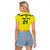 (Custom Personalised) Australia Cricket Raglan Cropped T Shirt Aussie Unique - Yellow LT8 - Wonder Print Shop