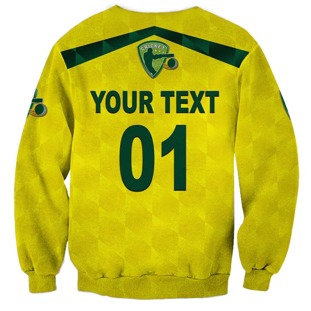(Custom Personalised) Australia Cricket Sweatshirt Aussie Unique - Yellow LT8 - Wonder Print Shop