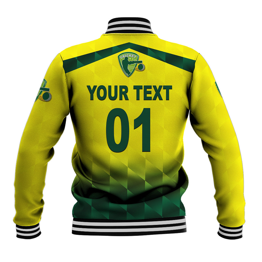 (Custom Personalised) Australia Cricket Baseball Jacket Aussie Unique - Gradient Yellow Vibes LT8 - Wonder Print Shop