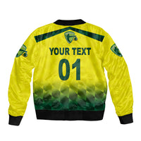 (Custom Personalised) Australia Cricket Bomber Jacket Aussie Unique - Gradient Yellow Vibes LT8 - Wonder Print Shop
