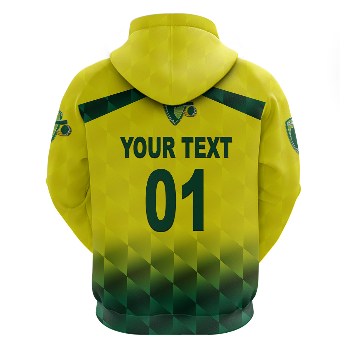 Custom Australia CrickeHoodie Aussie Unique Gradient Yellow Vibes LT8 - Wonder Print Shop