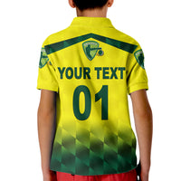 Custom Australia Cricket Polo Shirt for Kid Aussie Unique Gradient Yellow Vibes LT8 - Wonder Print Shop