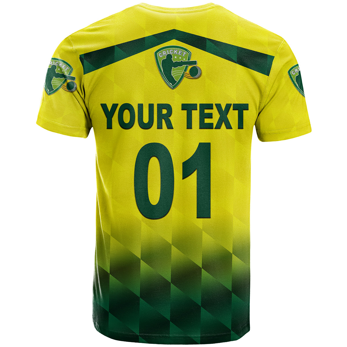 Custom Australia Cricket T Shirt Aussie Unique Gradient Yellow Vibes LT8 - Wonder Print Shop