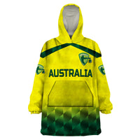 (Custom Personalised) Australia Cricket Wearable Blanket Hoodie Aussie Unique - Gradient Yellow Vibes LT8 - Wonder Print Shop