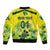 (Custom Personalised) Australia Cricket Sleeve Zip Bomber Jacket Aboriginal Style Unique - Yellow LT8 - Wonder Print Shop