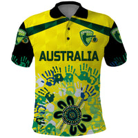 Custom Australia Cricket Polo Shirt Aboriginal Style Unique Black LT8 - Wonder Print Shop