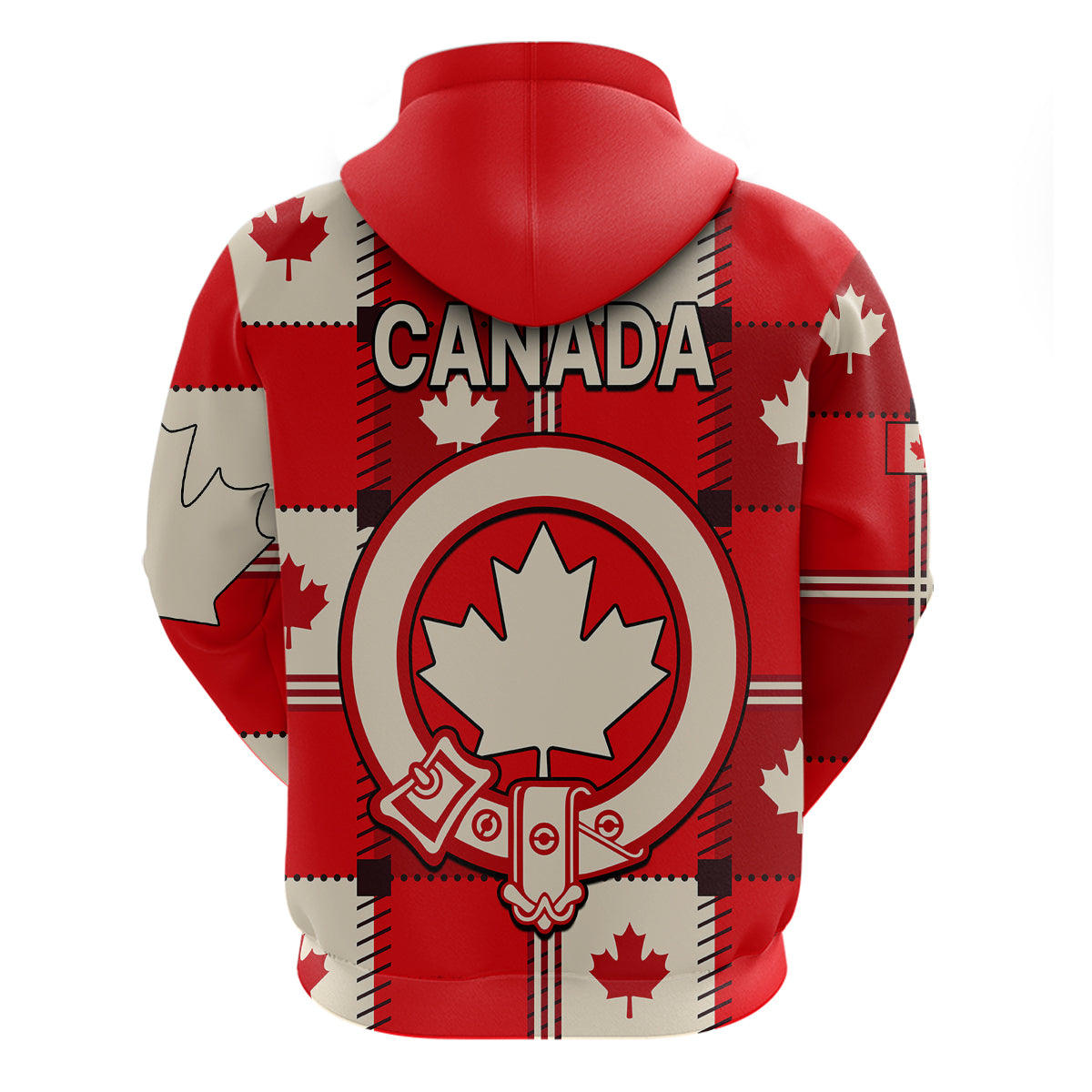 Canada Tartan Day Hoodie Canada Maple Leaf Journee du Tartan - Wonder Print Shop