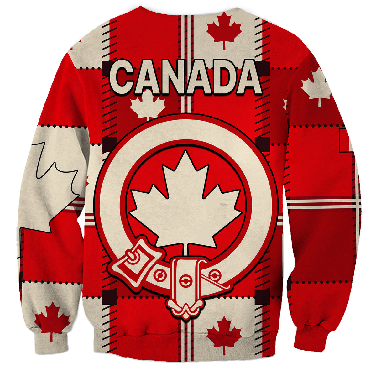 Canada Tartan Day Sweatshirt Canada Maple Leaf Journee du Tartan - Wonder Print Shop