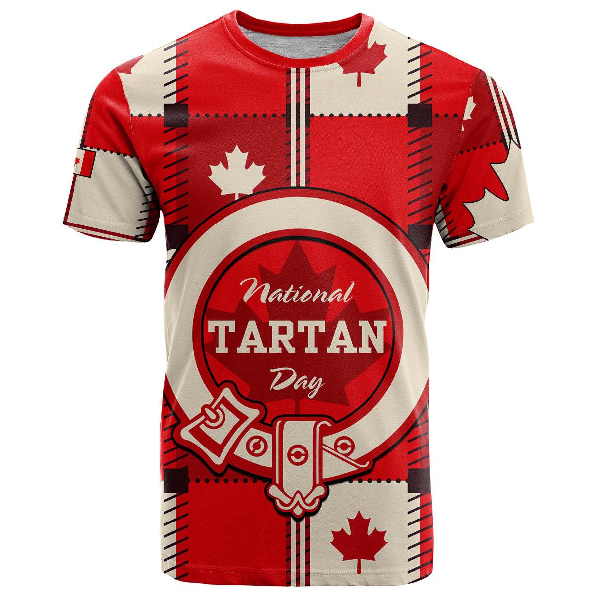 Canada Tartan Day T Shirt Canada Maple Leaf Journee du Tartan - Wonder Print Shop