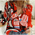 (Custom Personalised) Canada Haida Women Casual Shirt Classic Haida Stylized Raven in red - Wonder Print Shop