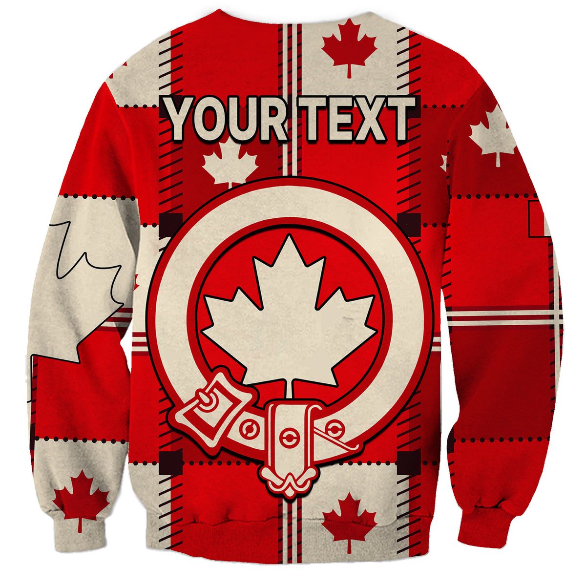(Custom Personalised) Canada Tartan Day Sweatshirt Canada Maple Leaf Journee du Tartan - Wonder Print Shop