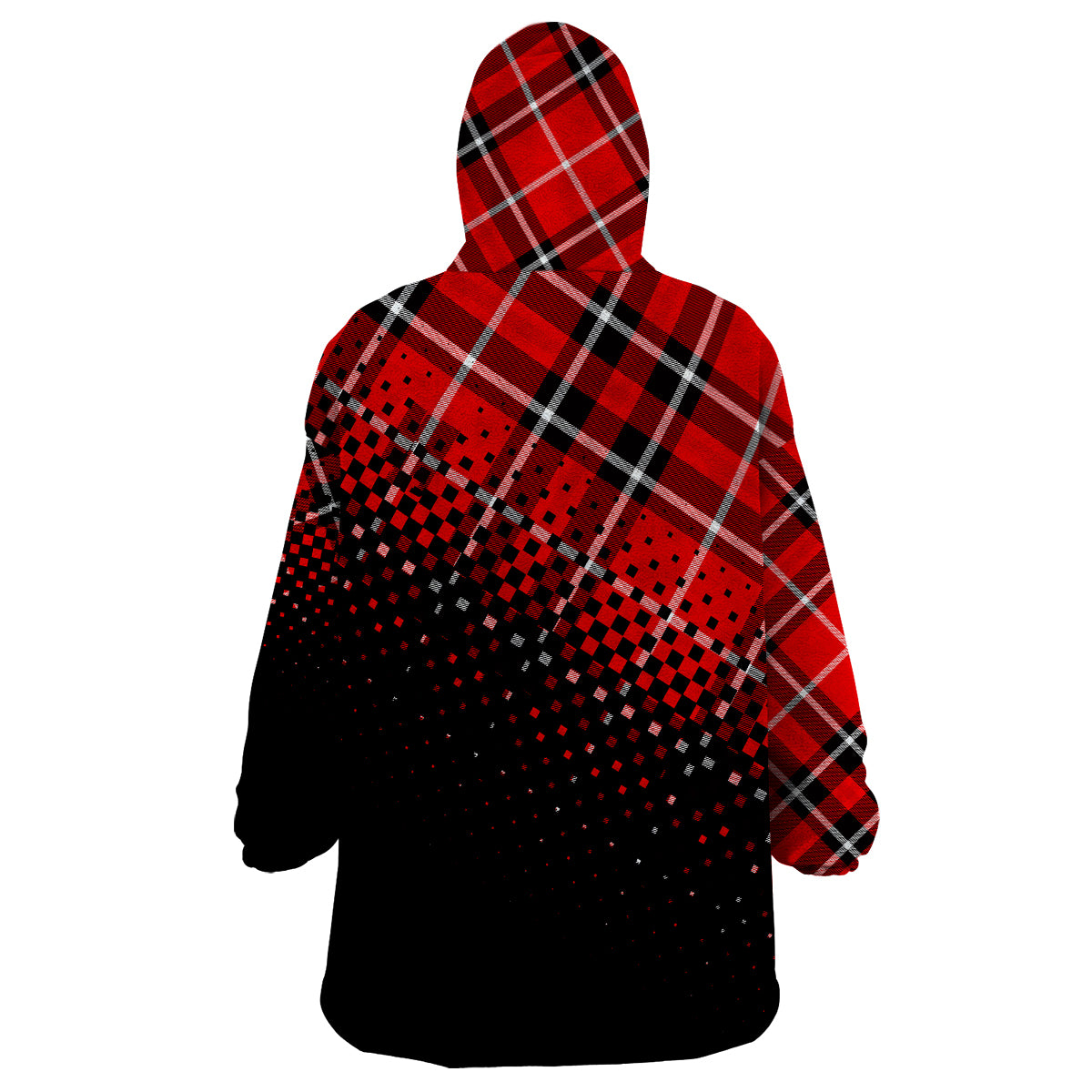 Scottish Gaelic Wearable Blanket Hoodie Crest Scotland Lion Tartan - Wonder Print Shop