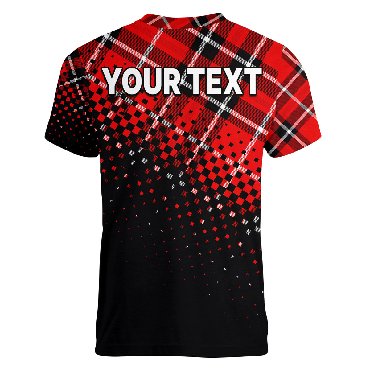 (Custom Personalised) Scottish Gaelic Women V Neck T Shirt Crest Scotland Lion Tartan - Wonder Print Shop