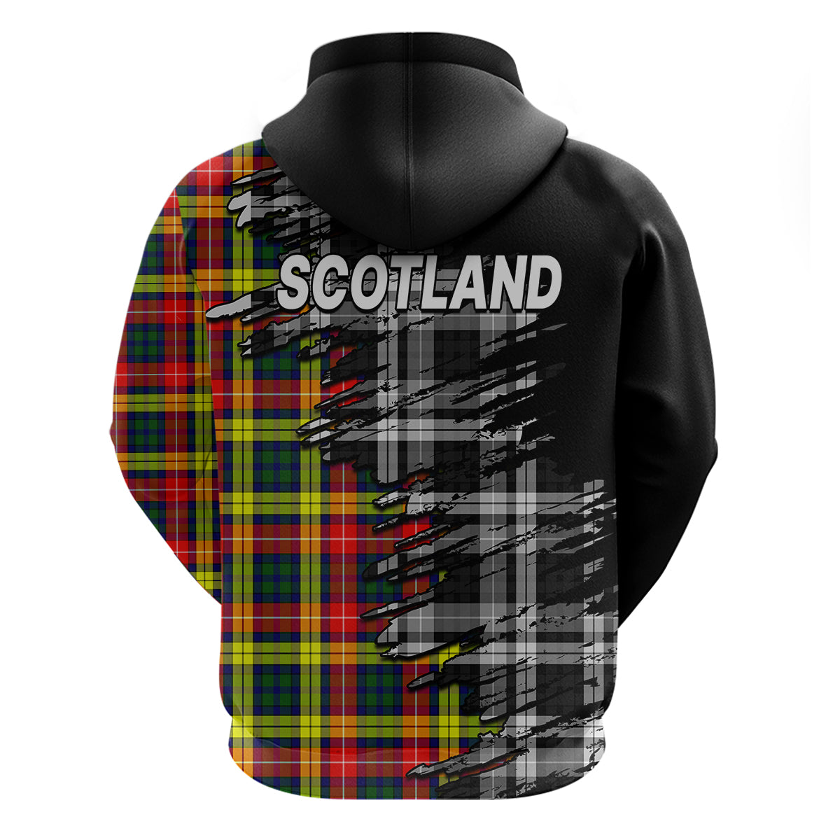 Scottish Tartan Hoodie Scotland Modern Crest Tartan - Wonder Print Shop