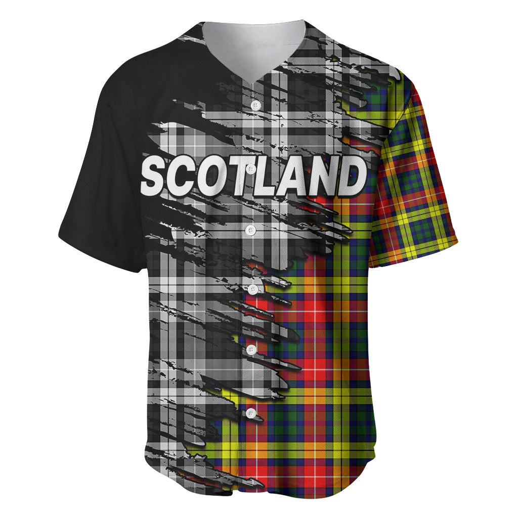 (Custom Personalised) Scottish Tartan Baseball Jersey Scotland Modern Crest Tartan LT9 - Wonder Print Shop