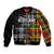 (Custom Personalised) Scottish Tartan Sleeve Zip Bomber Jacket Scotland Modern Crest Tartan - Wonder Print Shop
