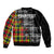 (Custom Personalised) Scottish Tartan Sleeve Zip Bomber Jacket Scotland Modern Crest Tartan - Wonder Print Shop
