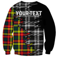 (Custom Personalised) Scottish Tartan Sweatshirt Scotland Modern Crest Tartan - Wonder Print Shop