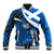 Scottish Thistle Tartan Baseball Jacket Scottish Alba Flag Style LT9 - Wonder Print Shop