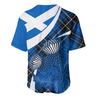 Scottish Thistle Tartan Baseball Jersey Scottish Alba Flag Style LT9 - Wonder Print Shop