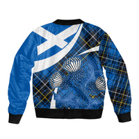 Scottish Thistle Tartan Bomber Jacket Scottish Alba Flag Style LT9 - Wonder Print Shop