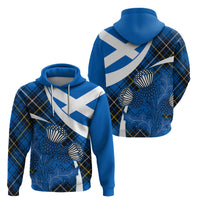 Scottish Thistle Tartan Hoodie Scottish Alba Flag Style - Wonder Print Shop