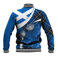 (Custom Personalised) Scottish Thistle Tartan Baseball Jacket Scottish Alba Flag Style LT9 - Wonder Print Shop