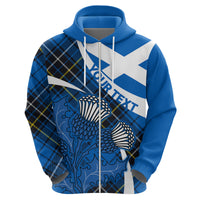 Custom Scottish Thistle Tartan Hoodie Scottish Alba Flag Style - Wonder Print Shop