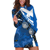 (Custom Personalised) Scottish Thistle Tartan Hoodie Dress Scottish Alba Flag Style - Wonder Print Shop