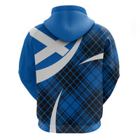 Scotland Hoodie Alba Flag Scottish Colourful Tartan Blue Version - Wonder Print Shop