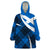 Scottish Alba Flag Wearable Blanket Hoodie Scottish Colourful Tartan Blue Version - Wonder Print Shop