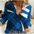 Scottish Alba Flag Women Casual Shirt Scottish Colourful Tartan Blue Version - Wonder Print Shop
