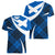 Scottish Alba Flag Women V Neck T Shirt Scottish Colourful Tartan Blue Version - Wonder Print Shop