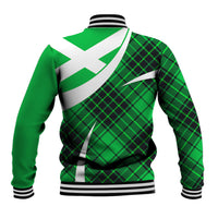 Scottish Alba Flag Baseball Jacket Scottish Colourful Tartan Green Version LT9 - Wonder Print Shop