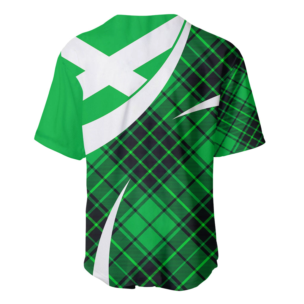 Scottish Alba Flag Baseball Jersey Scottish Colourful Tartan Green Version LT9 - Wonder Print Shop