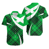Scottish Alba Flag Hawaiian Shirt Scottish Colourful Tartan Green Version - Wonder Print Shop