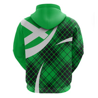 Scotland Hoodie Alba Flag Scottish Colourful Tartan Green Version - Wonder Print Shop