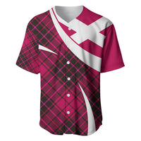 Scottish Alba Flag Baseball Jersey Scottish Colourful Tartan Pink Version LT9 - Wonder Print Shop