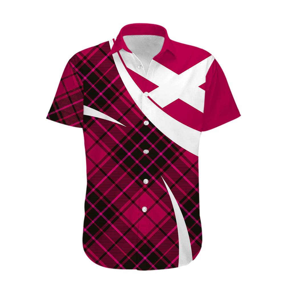 Scottish Alba Flag Hawaiian Shirt Scottish Colourful Tartan Pink Version - Wonder Print Shop