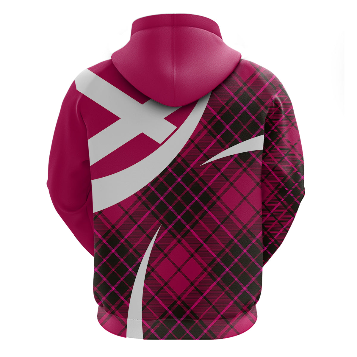 Scotland Hoodie Alba Flag Scottish Colourful Tartan Pink Version - Wonder Print Shop