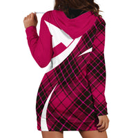 Scottish Alba Flag Hoodie Dress Scottish Colourful Tartan Pink Version - Wonder Print Shop