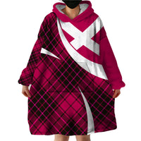 Scottish Alba Flag Wearable Blanket Hoodie Scottish Colourful Tartan Pink Version - Wonder Print Shop
