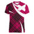 Scottish Alba Flag Women V Neck T Shirt Scottish Colourful Tartan Pink Version - Wonder Print Shop